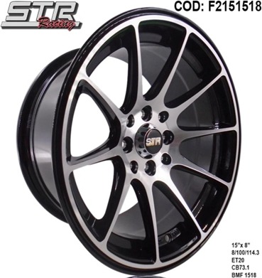 AROS # 15X8 8X100-114 ET20 BMF 1518